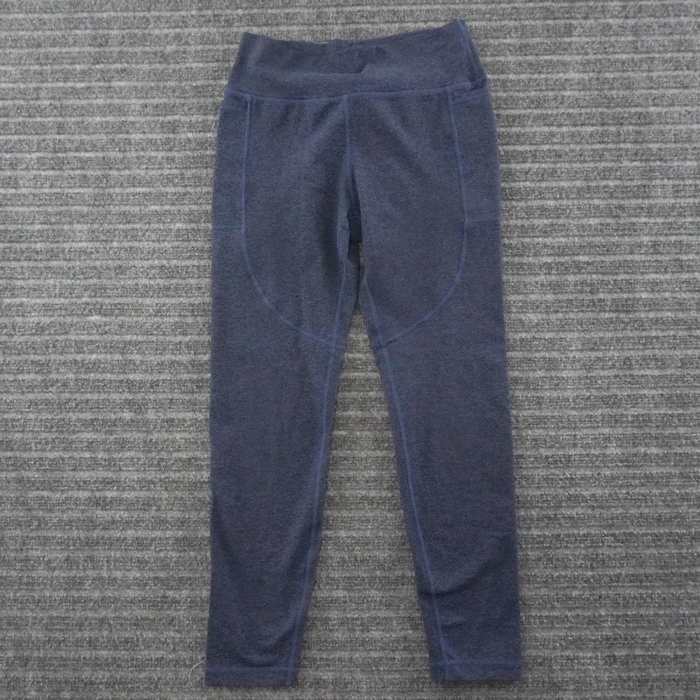 Vuori Performance Leggings Womens S Heather Navy Blue High Rise Side Pockets